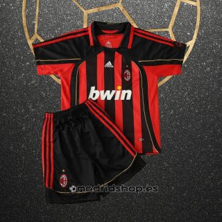 Camiseta AC Milan Primera Nino Retro 2006-2007