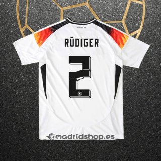 Camiseta Alemania Jugador Rudiger Primera Eurocopa 2024