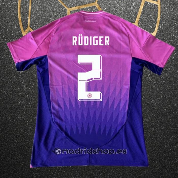 Camiseta Alemania Jugador Rudiger Segunda Eurocopa 2024