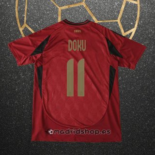 Camiseta Belgica Jugador Doku Primera Eurocopa 2024