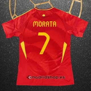 Camiseta Espana Jugador Morata Primera Eurocopa 2024