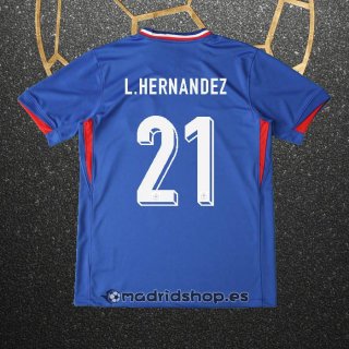 Camiseta Francia Jugador L.Hernandez Primera Eurocopa 2024