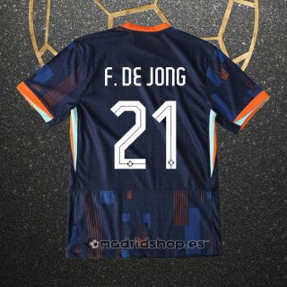 Camiseta Paises Bajos Jugador F. De Jong Segunda Eurocopa 2024