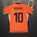Camiseta Paises Bajos Jugador Memphis Primera Eurocopa 2024