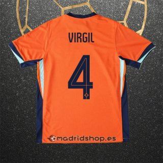 Camiseta Paises Bajos Jugador Virgil Primera Eurocopa 2024