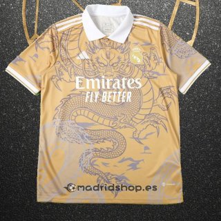 Camiseta Real Madrid Dragon 24-25 Oro
