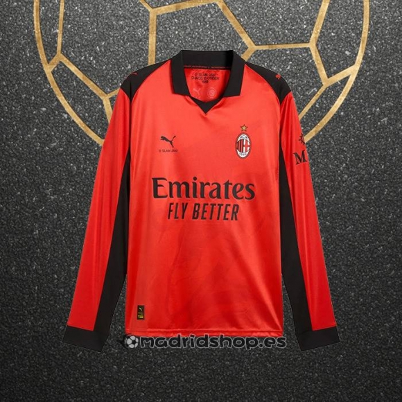 Camiseta AC Milan Cuarto Manga Larga 25-26