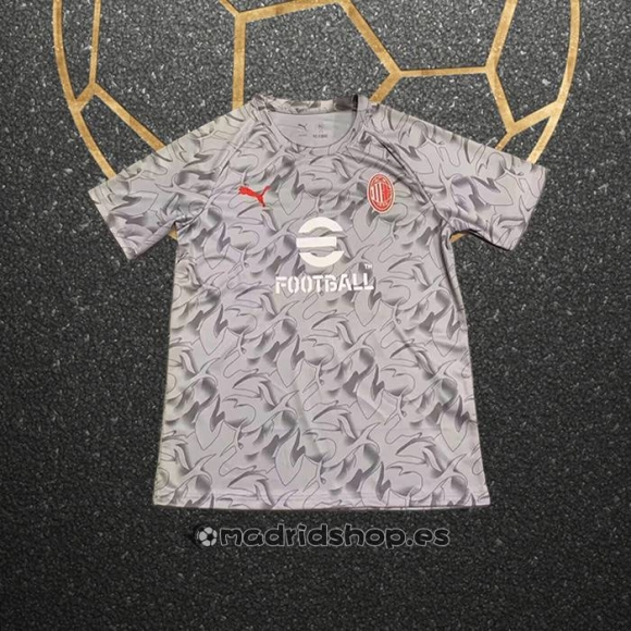 Camiseta Pre Partido del AC Milan 25-26 Gris