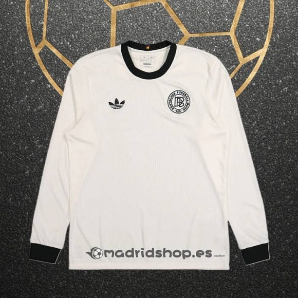 Camiseta Alemania 125 Aniversario Manga Larga 2025 Blanco