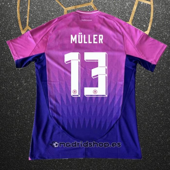 Camiseta Alemania Jugador Muller Segunda Eurocopa 2024