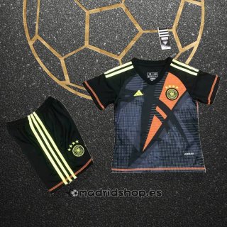 Camiseta Alemania Portero Nino Eurocopa 2024 Negro