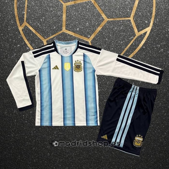 Camiseta Argentina Primera Manga Larga Nino 2026