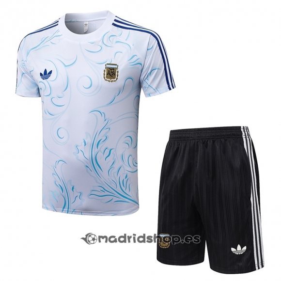 Chandal del Argentina Manga Corta 26-27 Blanco - Pantalon Corto