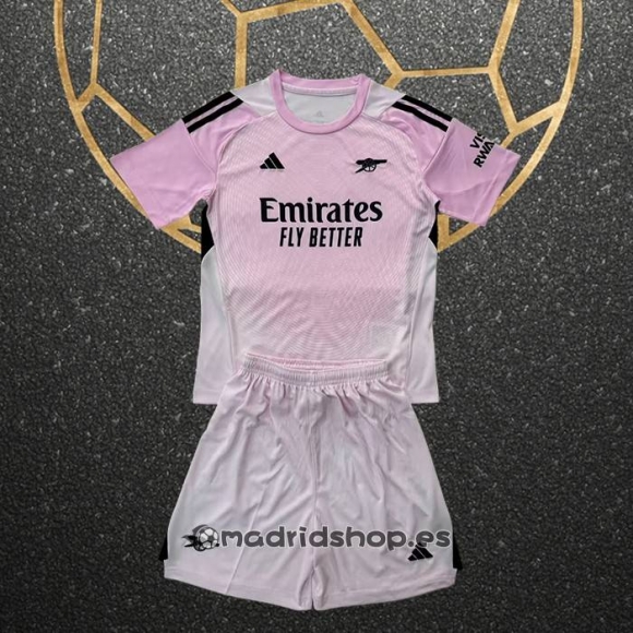 Camiseta Arsenal Portero Nino 25-26 Rosa
