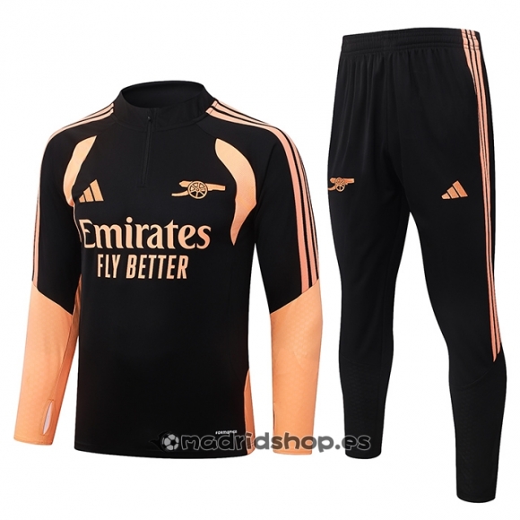 Chandal de Sudadera del Arsenal 26-27 Negro Naranja