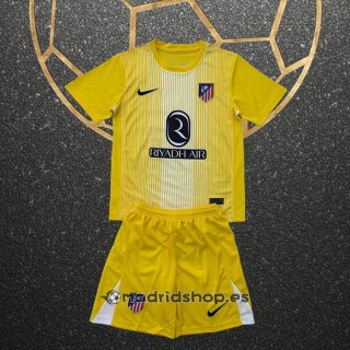 Camiseta Atletico Madrid Portero Nino 25-26 Amarillo