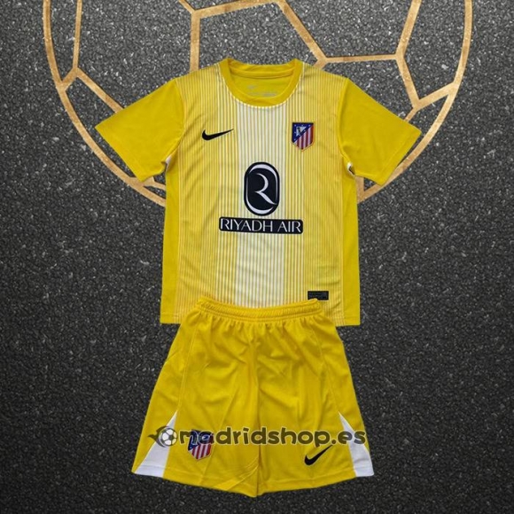 Camiseta Atletico Madrid Portero Nino 25-26 Amarillo