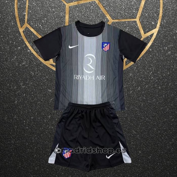 Camiseta Atletico Madrid Portero Nino 25-26 Negro
