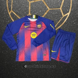 Camiseta Barcelona Primera Manga Larga Nino 25-26