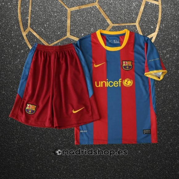 Camiseta Barcelona Primera Nino Retro 2010-2011