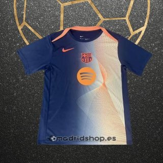 Camiseta Pre Partido del Barcelona 25-26 Azul Naranja