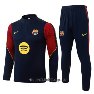 Chandal de Sudadera del Barcelona Nino 2026-27 Azul Rojo