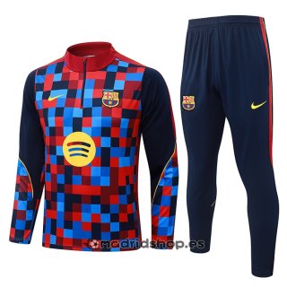 Chandal de Sudadera del Barcelona Nino 26-27 Azul Rojo