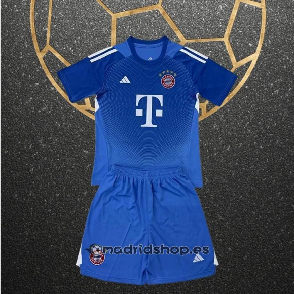 Camiseta Bayern Munich Portero Nino 25-26 Azul