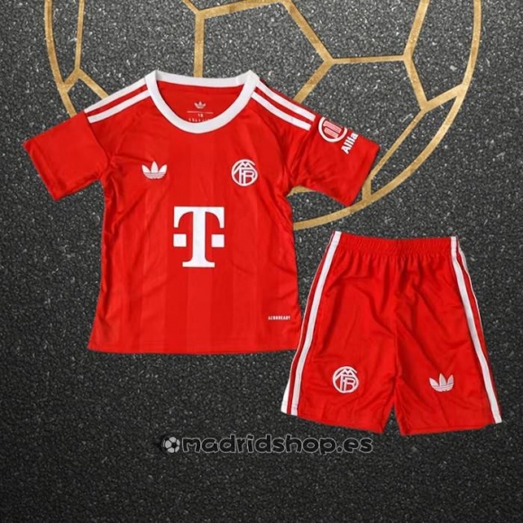 Camiseta Bayern Munich Portero Nino 25-26 Rojo