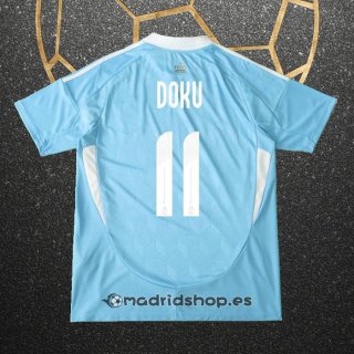 Camiseta Belgica Jugador Doku Segunda Eurocopa 2024