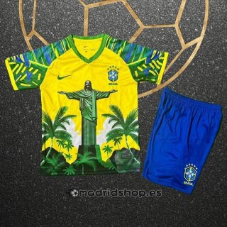 Camiseta Brasil Jesus Nino 25-26 Amarillo