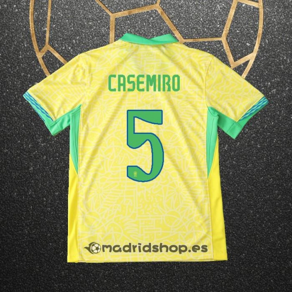 Camiseta Brasil Jugador Casemiro Primera 2024