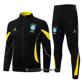Chandal de Chaqueta del Brasil Nino 2026-27 Negro Amarillo