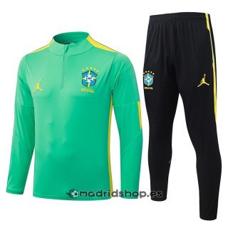 Chandal de Sudadera del Brasil Nino 2026-27 Verde