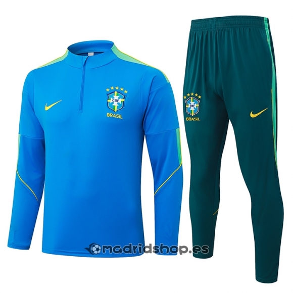 Chandal de Sudadera del Brasil Nino 26-27 Azul