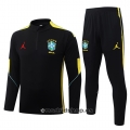 Chandal de Sudadera del Brasil Nino 26-27 Negro Amarillo