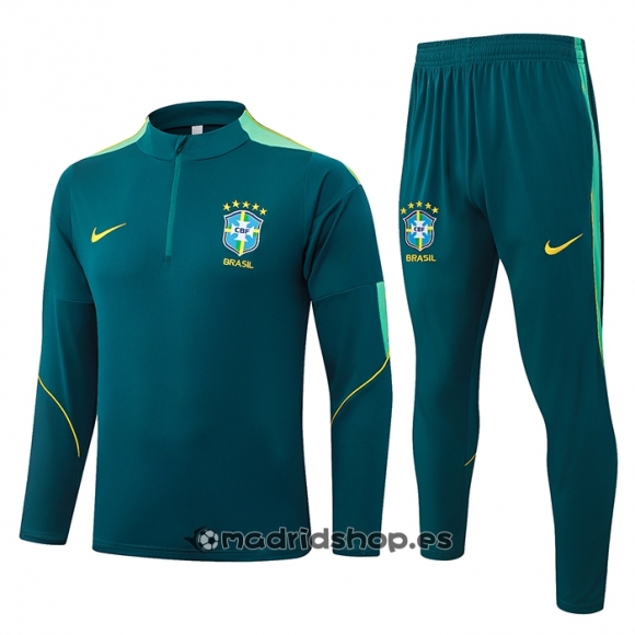 Chandal de Sudadera del Brasil Nino 26-27 Verde