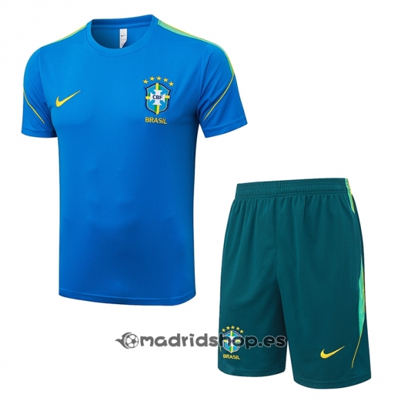 Chandal del Brasil Manga Corta 26-27 Azul - Pantalon Corto