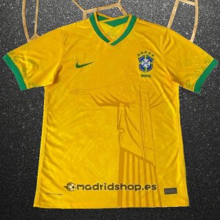 Tailandia Camiseta Brasil Jesus 2024-25 Amarillo