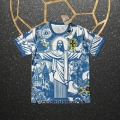 Tailandia Camiseta Brasil Jesus 2025-2026 Azul