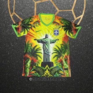 Tailandia Camiseta Brasil Jesus 2025-26 Amarillo Verde