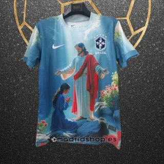 Tailandia Camiseta Brasil Jesus 2025-26 Azul