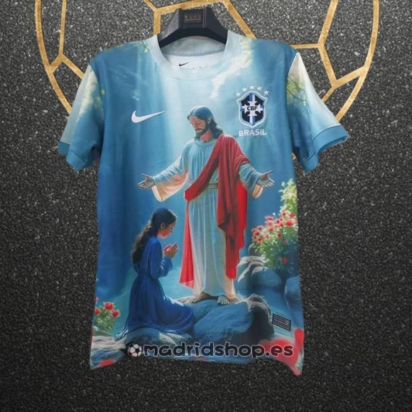 Tailandia Camiseta Brasil Jesus 2025-26 Azul
