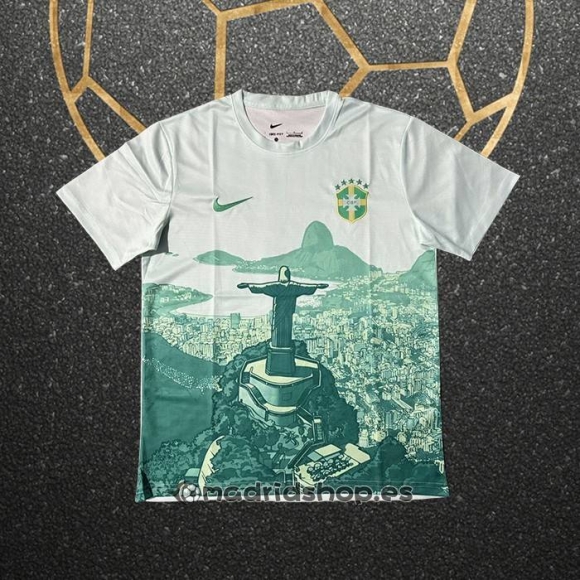 Tailandia Camiseta Brasil Jesus 2025-26 Blanco Verde