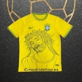 Tailandia Camiseta Brasil Jesus 2025 Amarillo