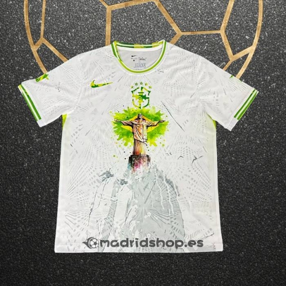 Tailandia Camiseta Brasil Jesus 2025 Blanco