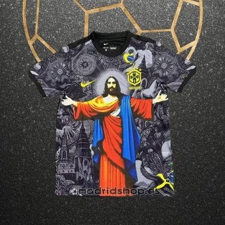 Tailandia Camiseta Brasil Jesus 2025 Negro