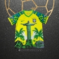 Tailandia Camiseta Brasil Jesus 25-26 Amarillo Verde