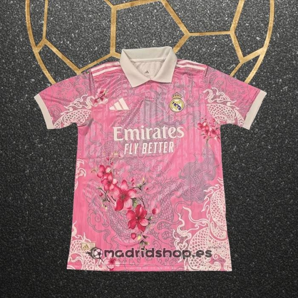 Tailandia Camiseta Real Madrid Dragon 25-26 Rosa Rojo