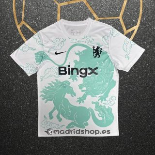 Camiseta Pre Partido del Chelsea 25-26 Blanco Verde